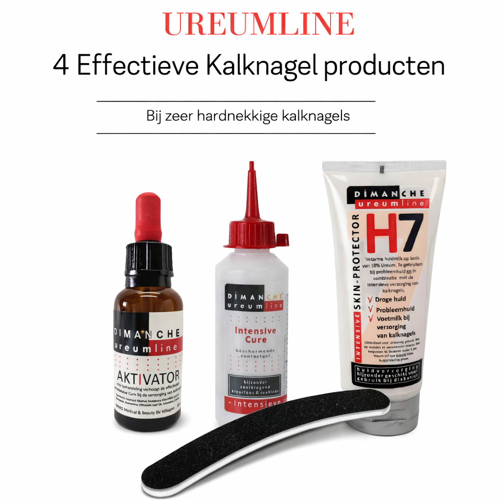 Ureumline 4-delige Kalknagel Kuur – Aktivator + Gel + Protector + Vijl