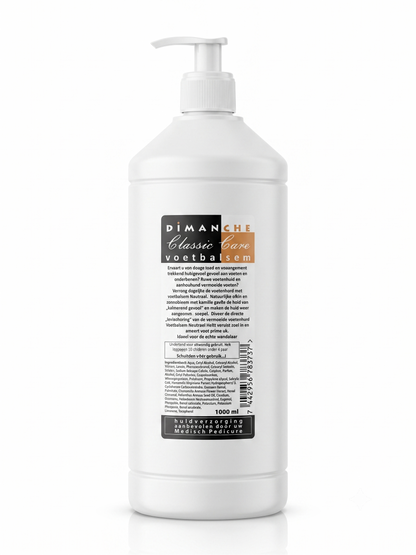 Dimanche Classic Voetbalsem Neutraal – Hydratatie voor droge voeten, eelt en kloven – 1000ml