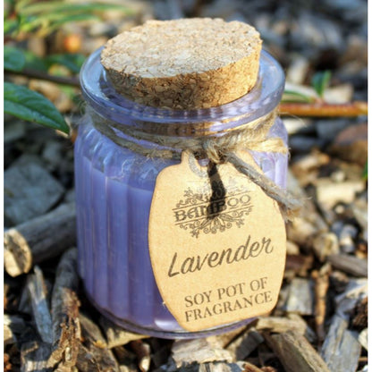Soy candle in glass jar